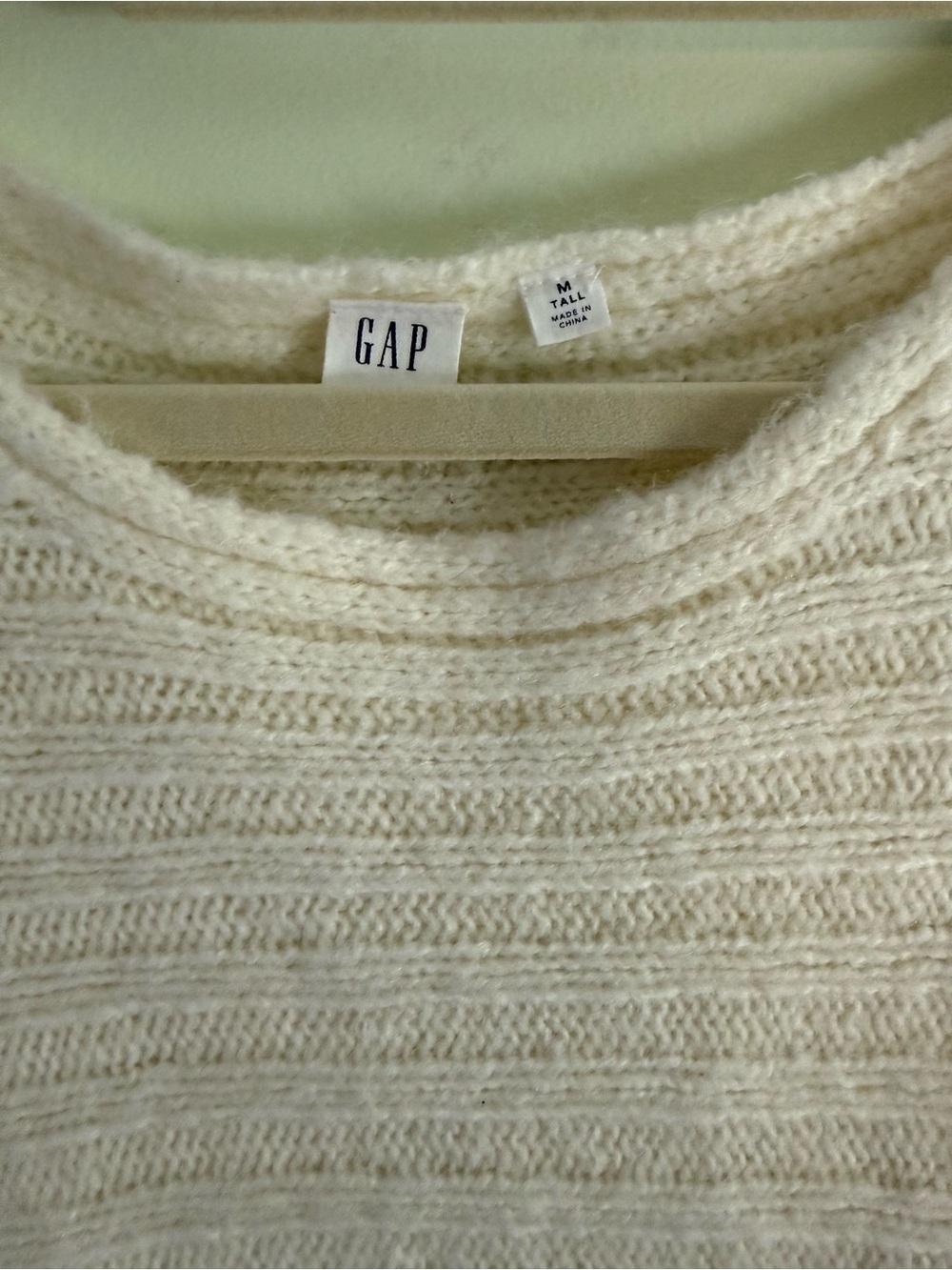 Gap Cream Wool Blend Sweater M Tall - Picture 2 of 3